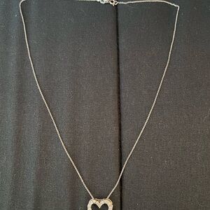 Bridge Diamond Heart Pendant Necklace (1/10 CTW)